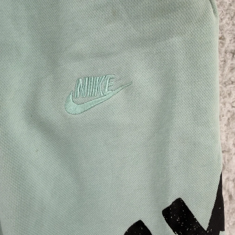 Nike Sweat‎ Shorts Mens Large Green French Terry Big Logo Athletic Gym Sweat